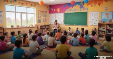 Plano de aula pronto para educação infantil com histórias encantadoras