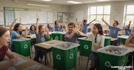 Plano de aula pronto sobre reciclagem: ensino prático e engajador