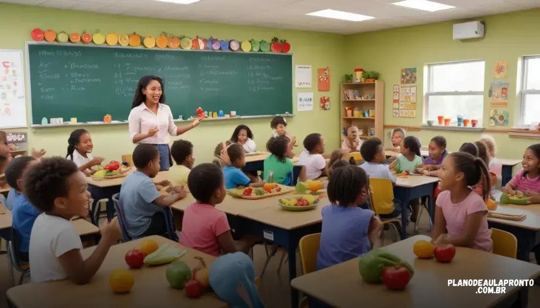 Plano de aula pronto sobre alimentação saudável para sua turma