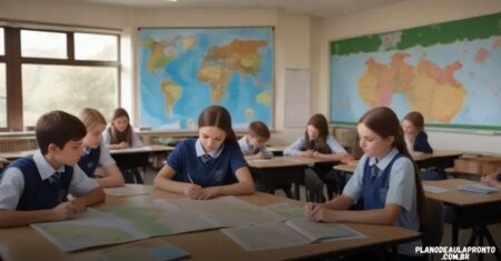Plano de aula pronto em geografia para o ensino médio: simplifique seu planejamento